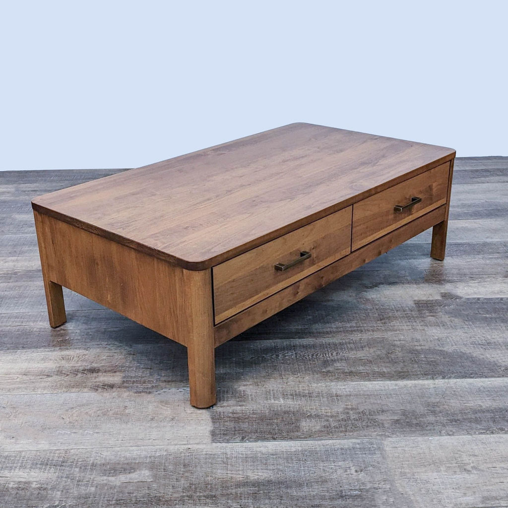 Wood Castle Two Drawer Coffee Table