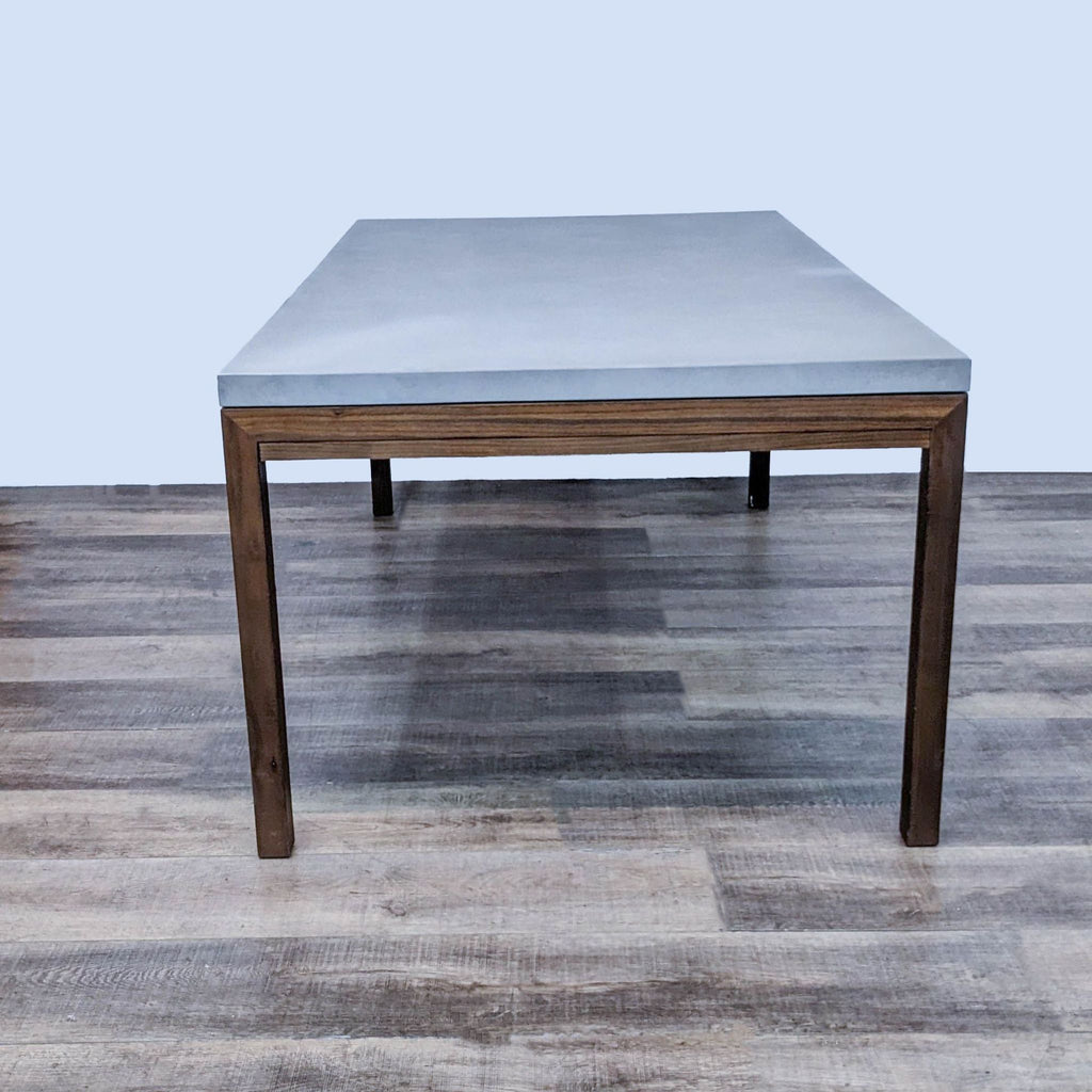 Parsons Style Concrete Top Dining Table