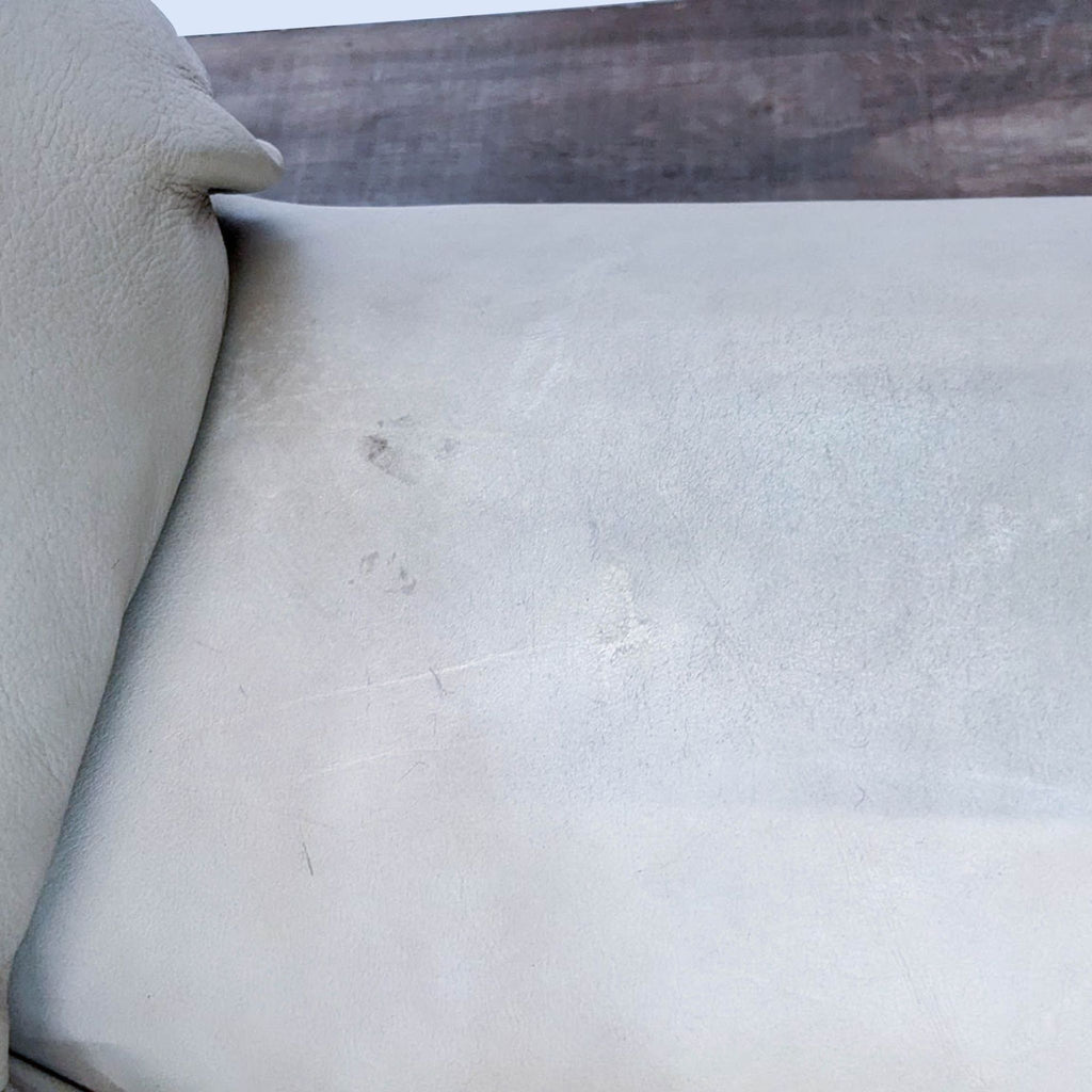 Tan Leather Contemporary Loveseat