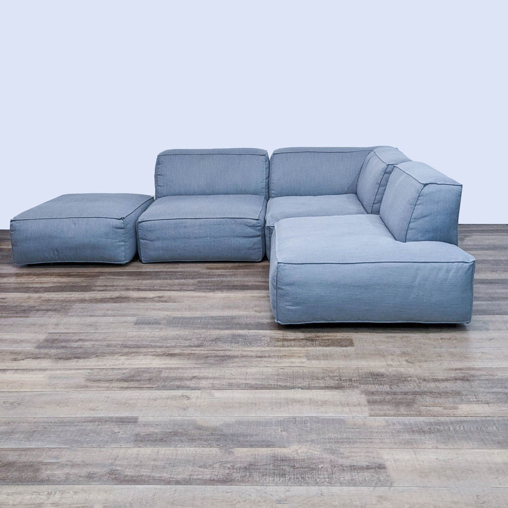 Versatile gray fabric sectional by Article, featuring clean lines and multiple seating options.