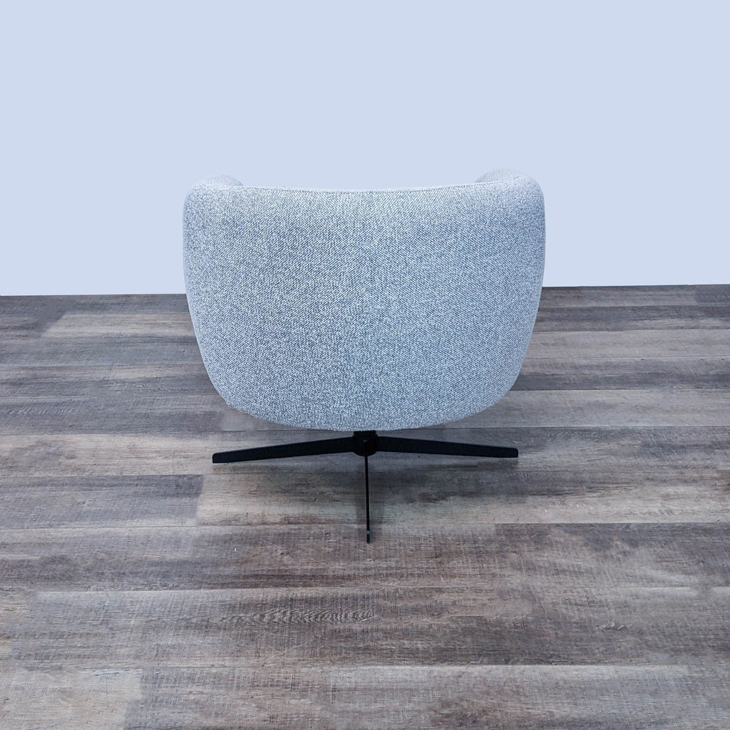 Target Modern Swivel Lounge Chair in Light Grey Chenille Upholstery