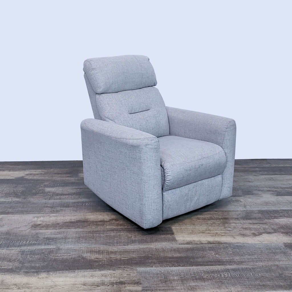 Side view of Homcom manual recliner, displaying contemporary design and plush cushioning.