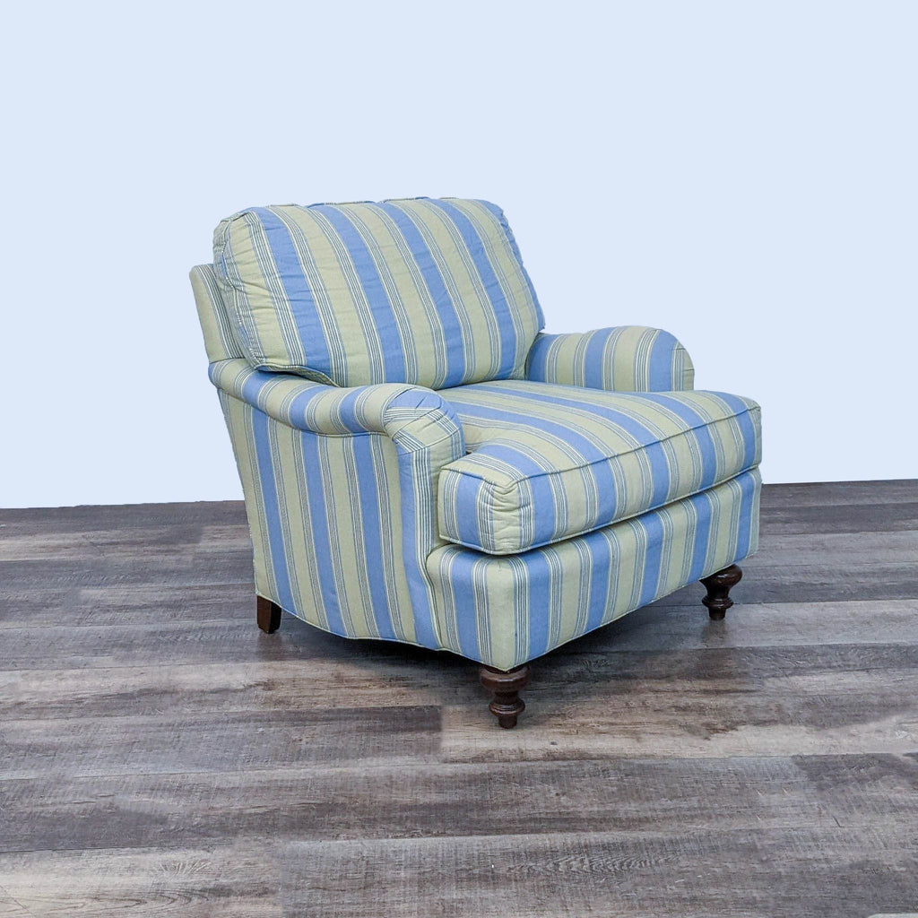 Taylor King Kings Road Collection Striped Lounge Chair