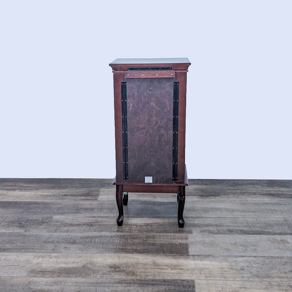 Classic Wooden Jewelry Armoire with Mirror and Spacious Storage