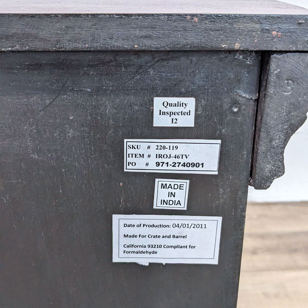 Crate & Barrel Rojo Red Media Cabinet