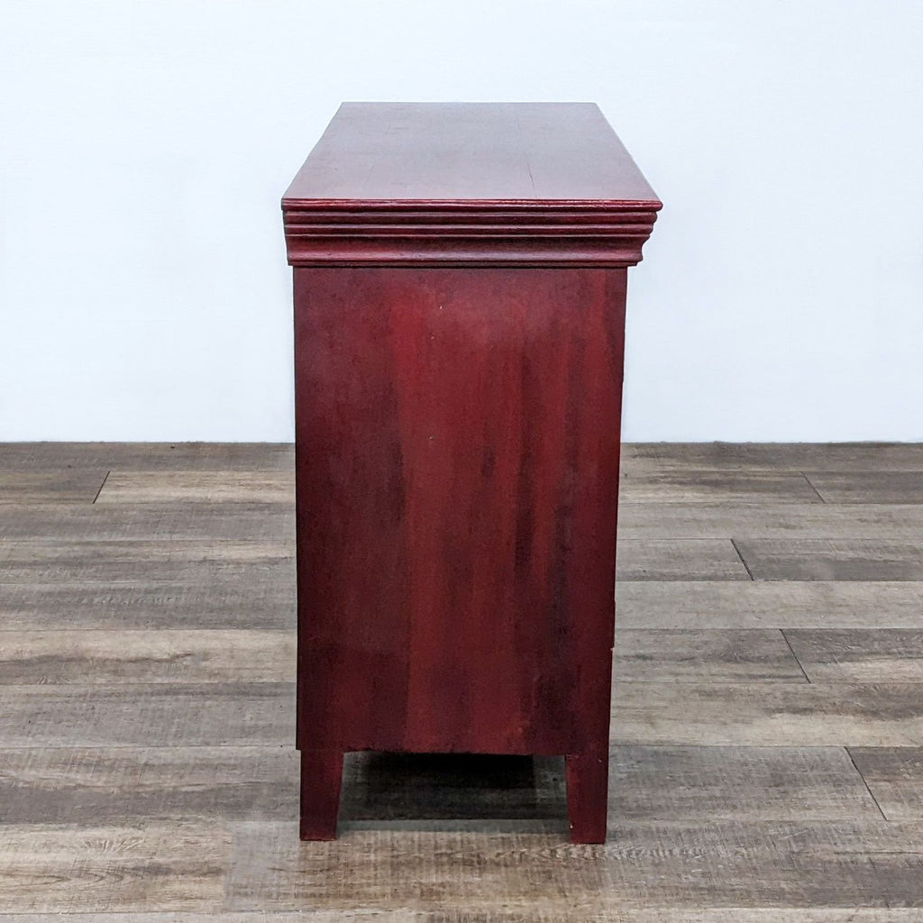 Crate & Barrel Rojo Red Media Cabinet