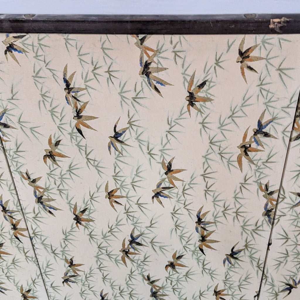 Folding Asian Silk Screen Art