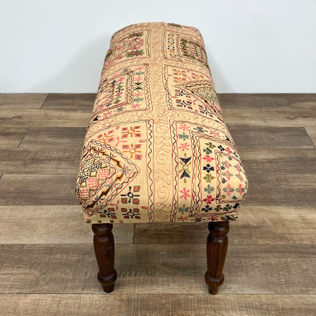 Vintage Style Upholstered Bench
