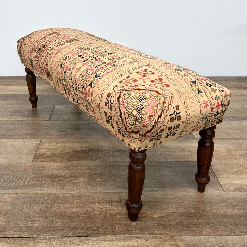 Vintage Style Upholstered Bench