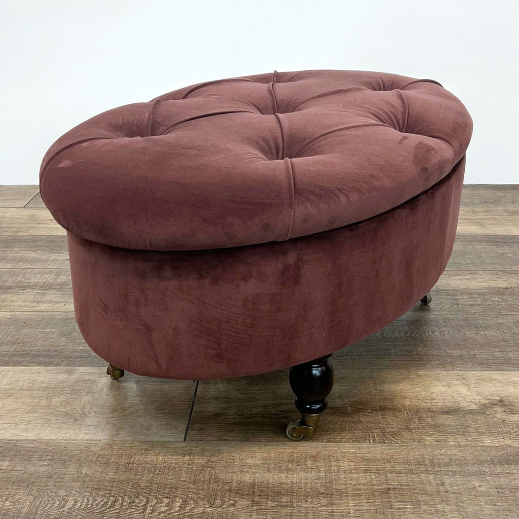 World Market Velvet Storage Ottoman