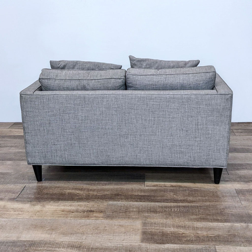 Grey Compact Swan Loveseat