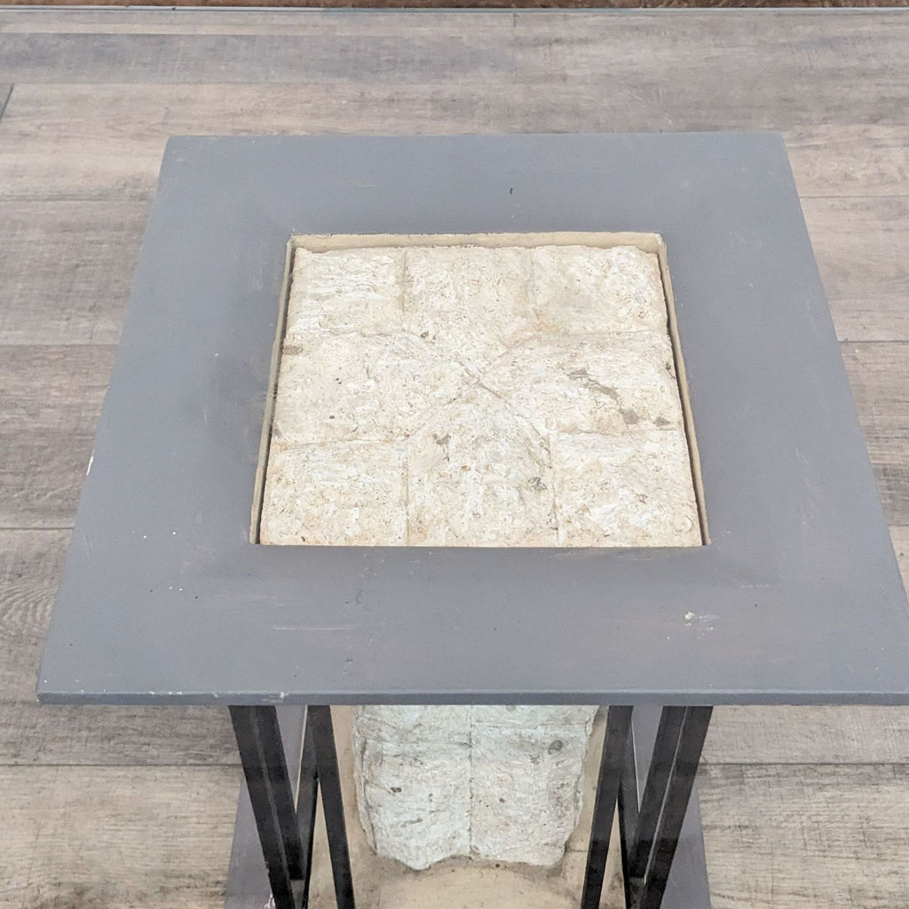 Faux Stone End Table