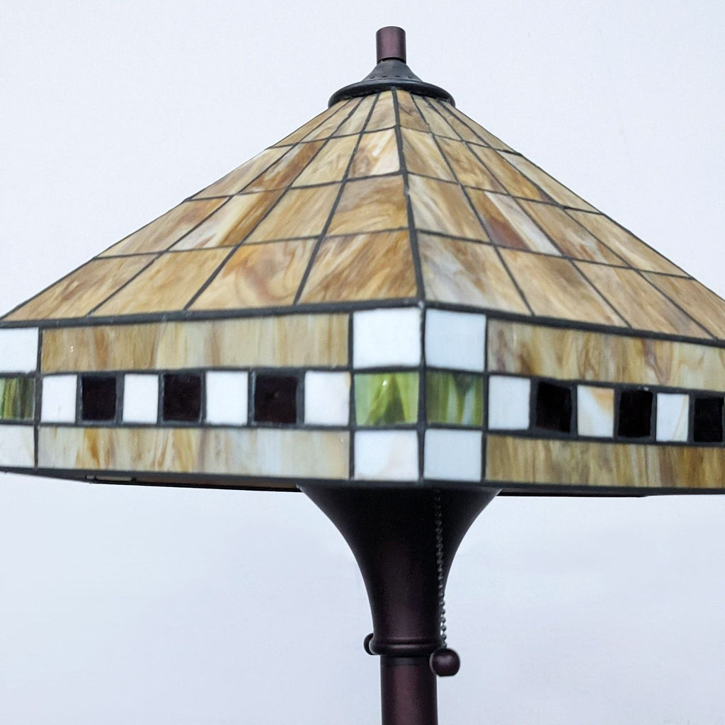 Side view of the Reperch lamp showcasing the detailed shade.