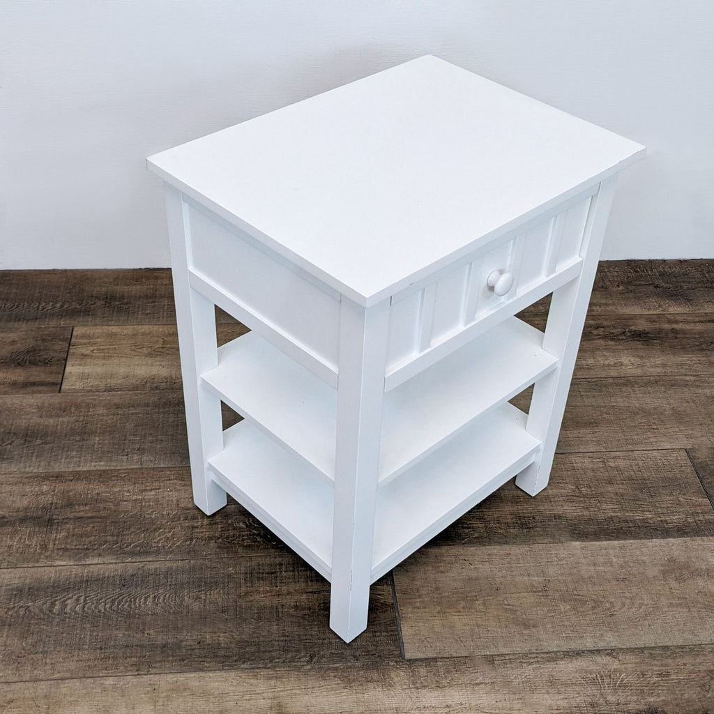 Crate & Barrel One Drawer Nightstand with Shelves