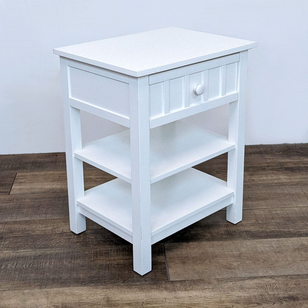 Crate & Barrel One Drawer Nightstand with Shelves