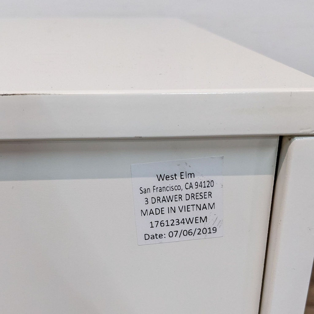 West Elm 3 Drawer Reclaimed Wood Dresser