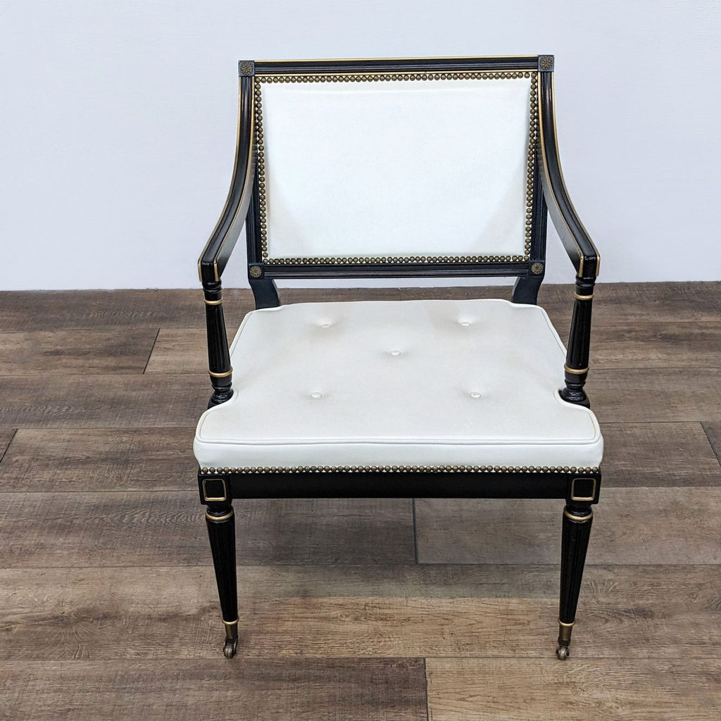 Hickory Chair Company Regency Style Tufted Chair
