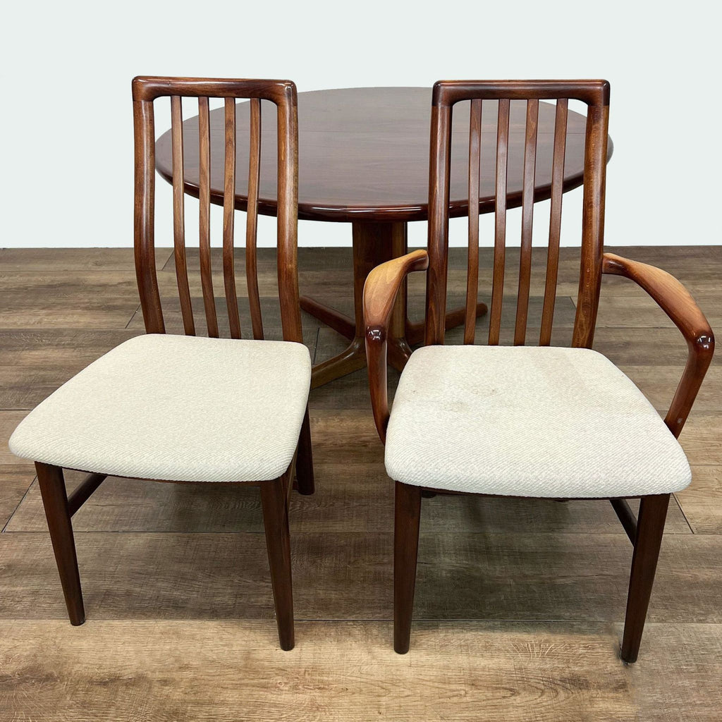 a set of six danish dining chairs