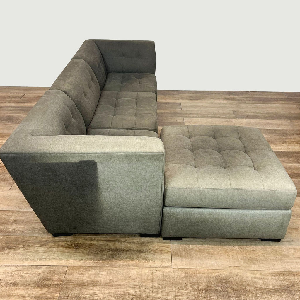 Jonathan Louis Four Piece Modular Charcoal Grey Contemporary Sectional