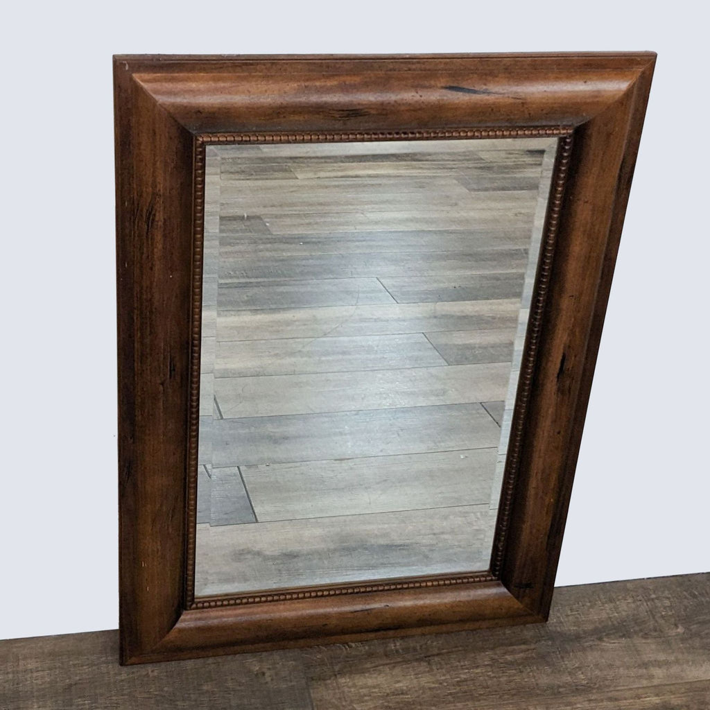 Wood Framed Beveled Wall Mirror