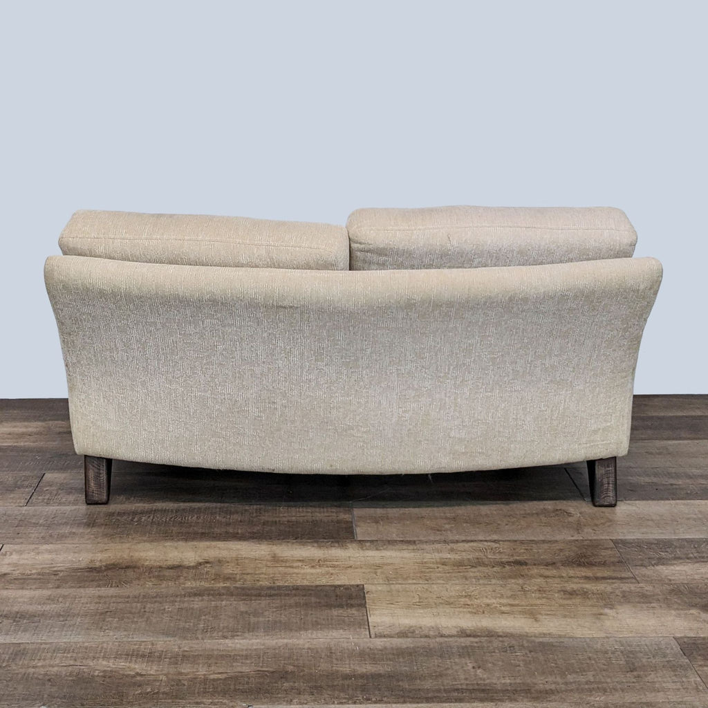 Contemporary Beige Fabric Mix Upholstered Sofa