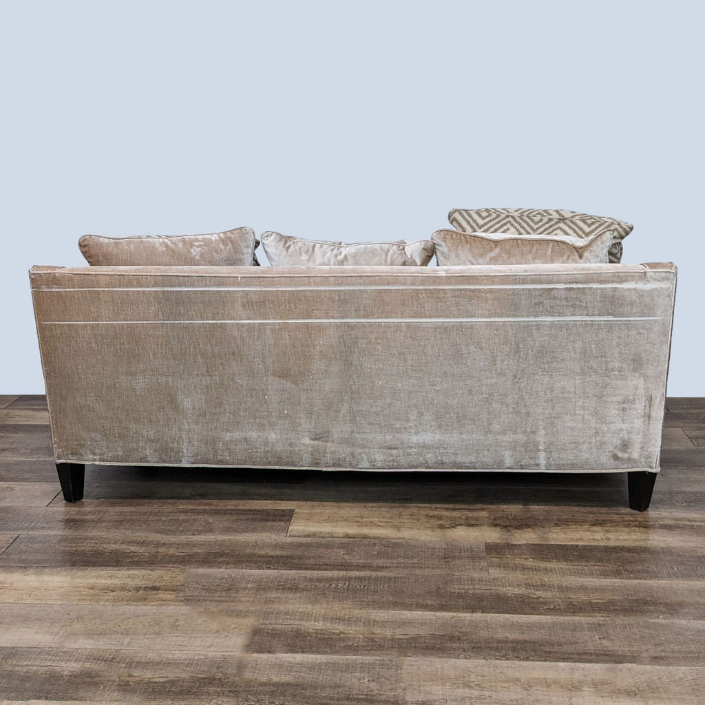 Z Gallerie Velvet Sofa with Throw Pillows