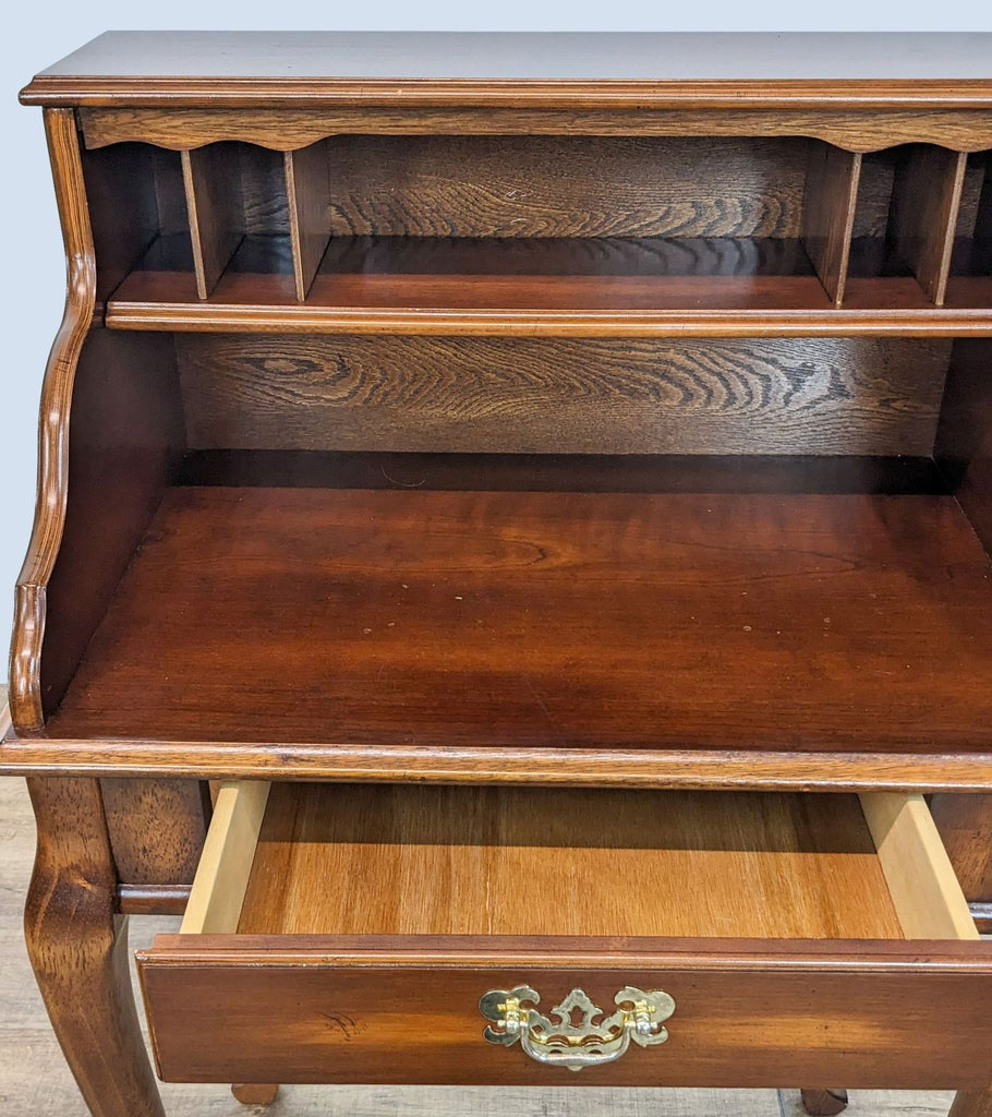 Ethan Allen Petite Queen Anne Style Writing Desk with Chair