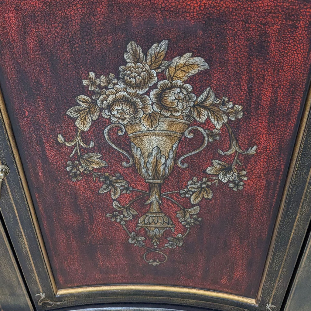 Ethan Allen Painted Demilune Cabinet