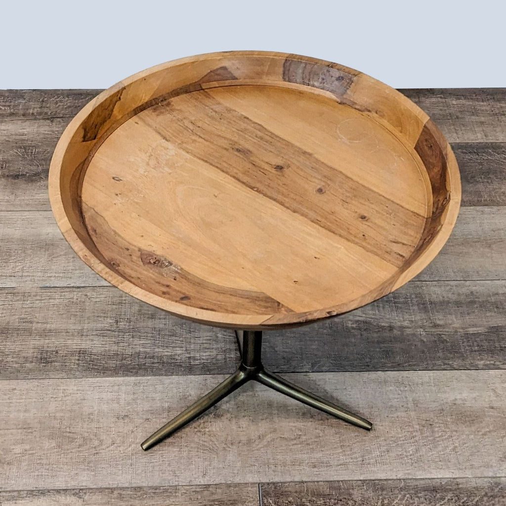 West Elm Wood Tray Top Side Table