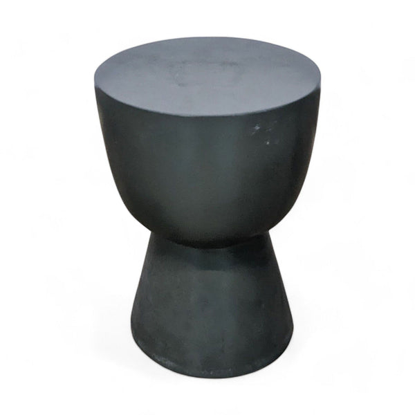 1. Black, polyester resin side table by Article, shown against a white background, suitable for various settings.
