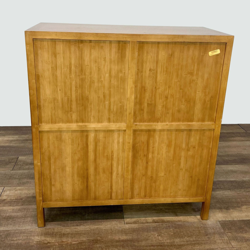 Crate & Barrell Bamboo Dresser with Cabinet by Maria Yee