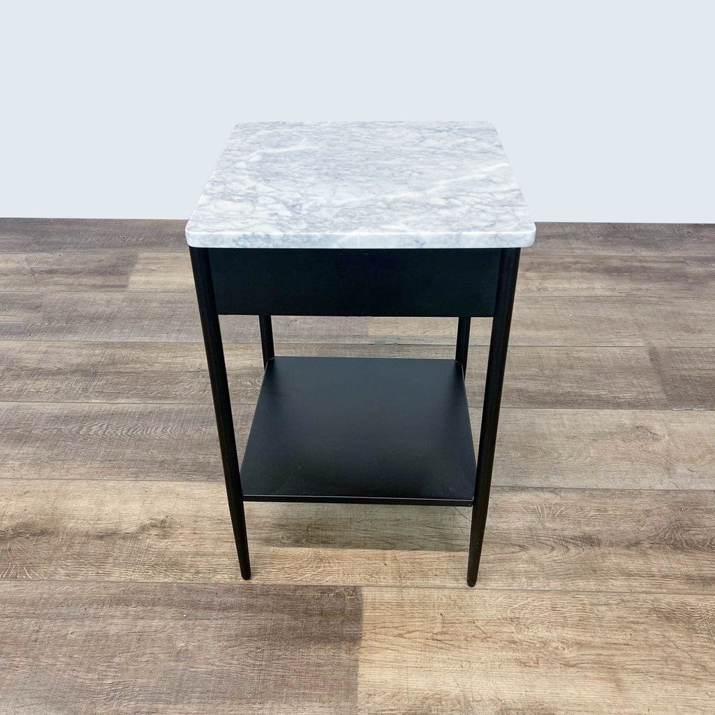 West Elm Metalwork Nightstand with Marble Top