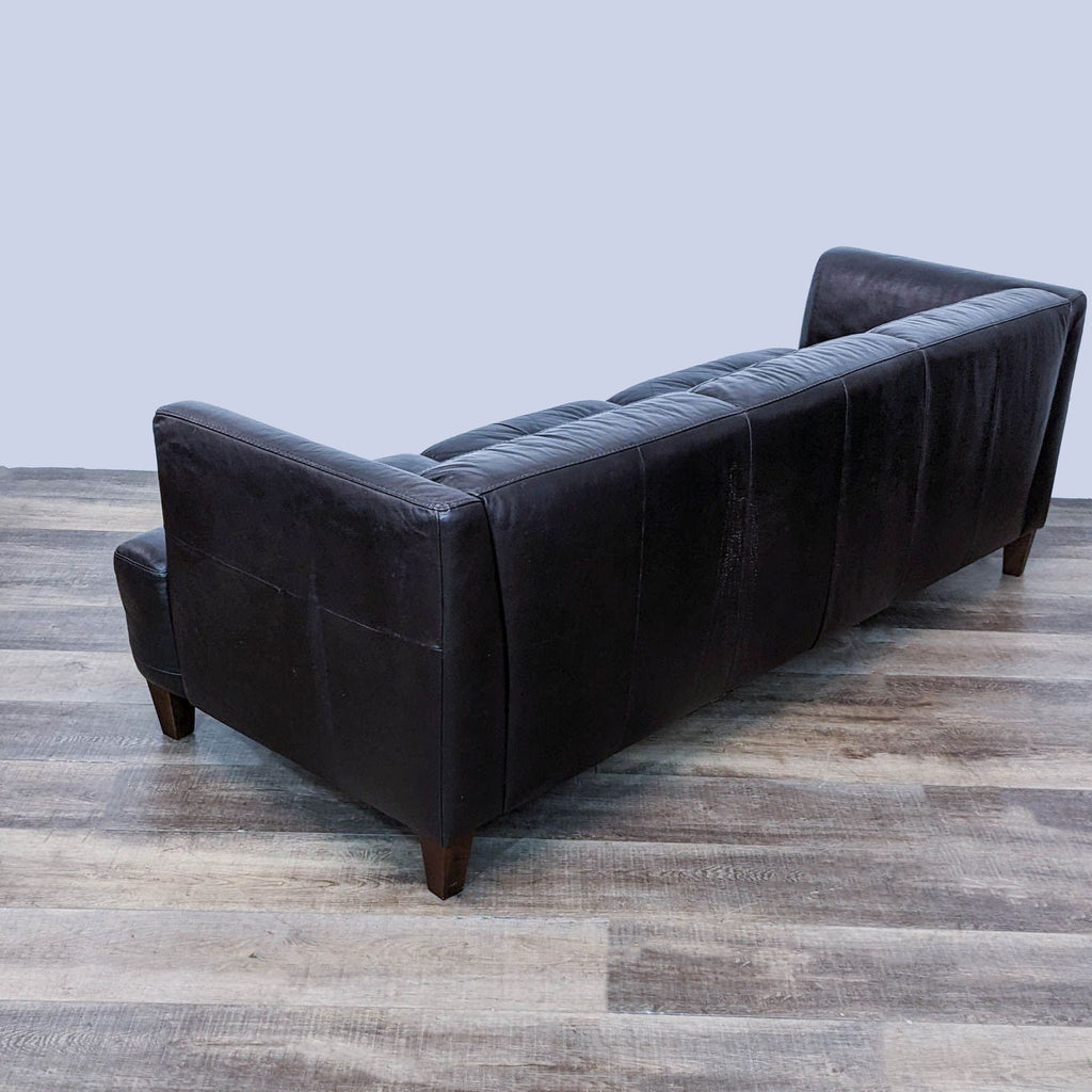 Chateau D’Ax Leather Tufted Transitional Sofa