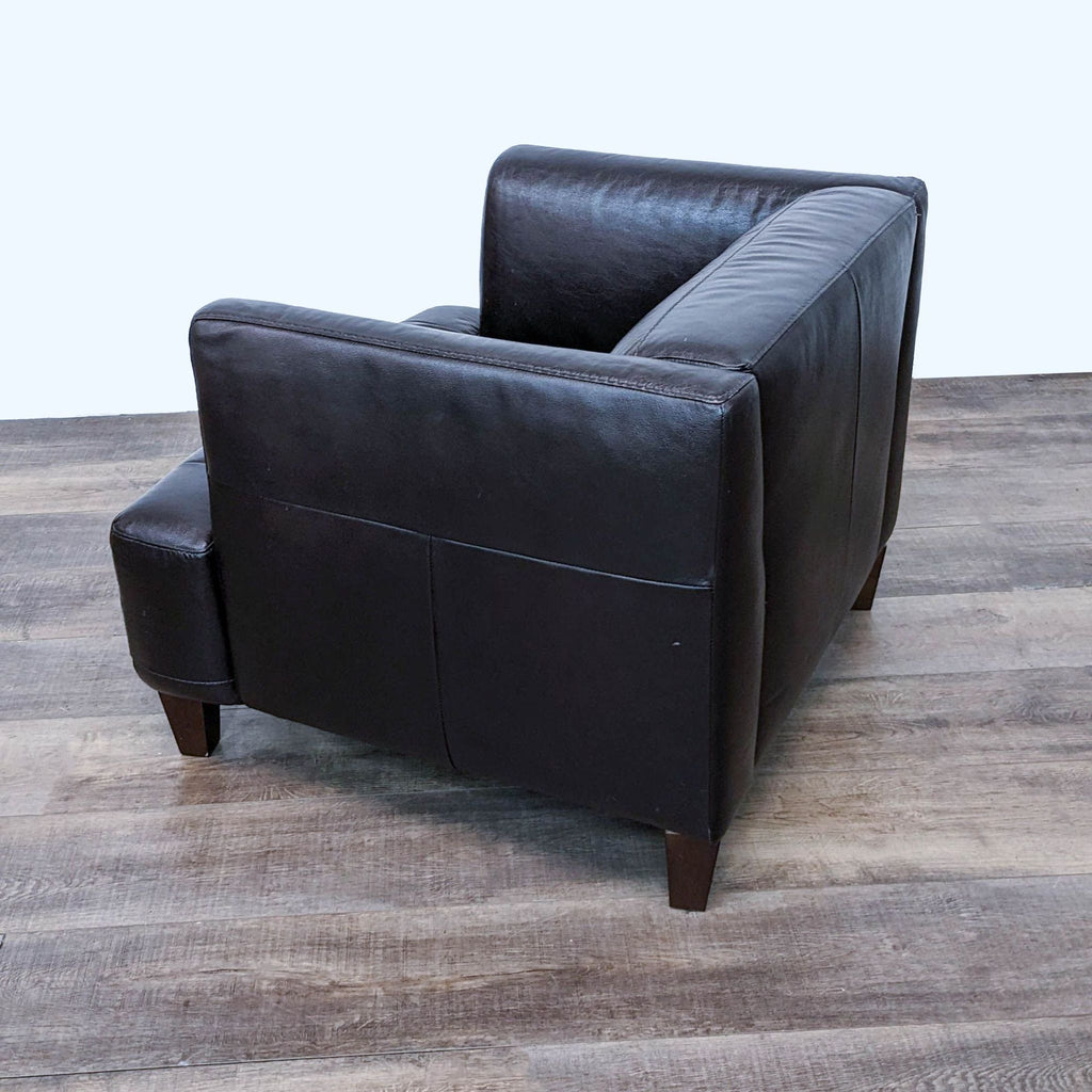 Chateau d'Ax Elegant Brown Leather Lounge Chair