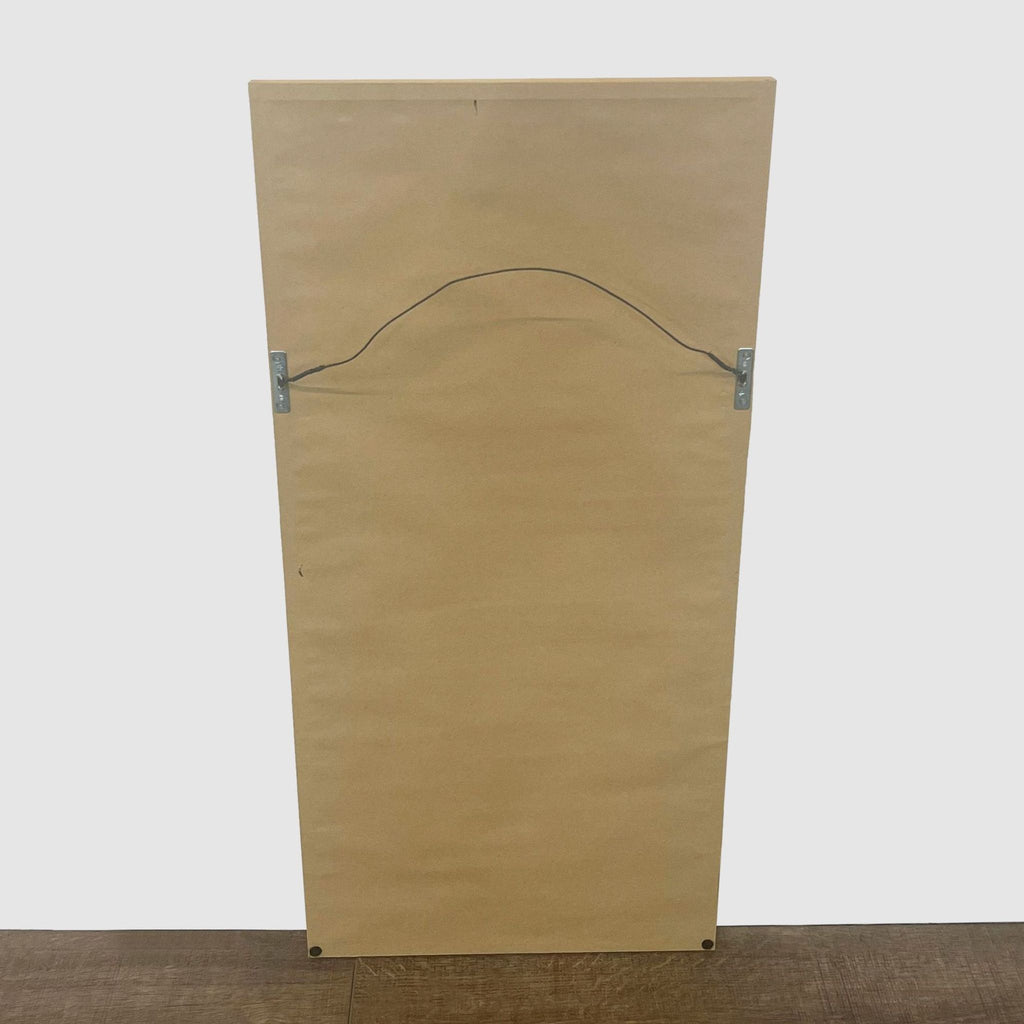 Rear view of a tall Reperch Japanese art print frame with hanging wire visible.