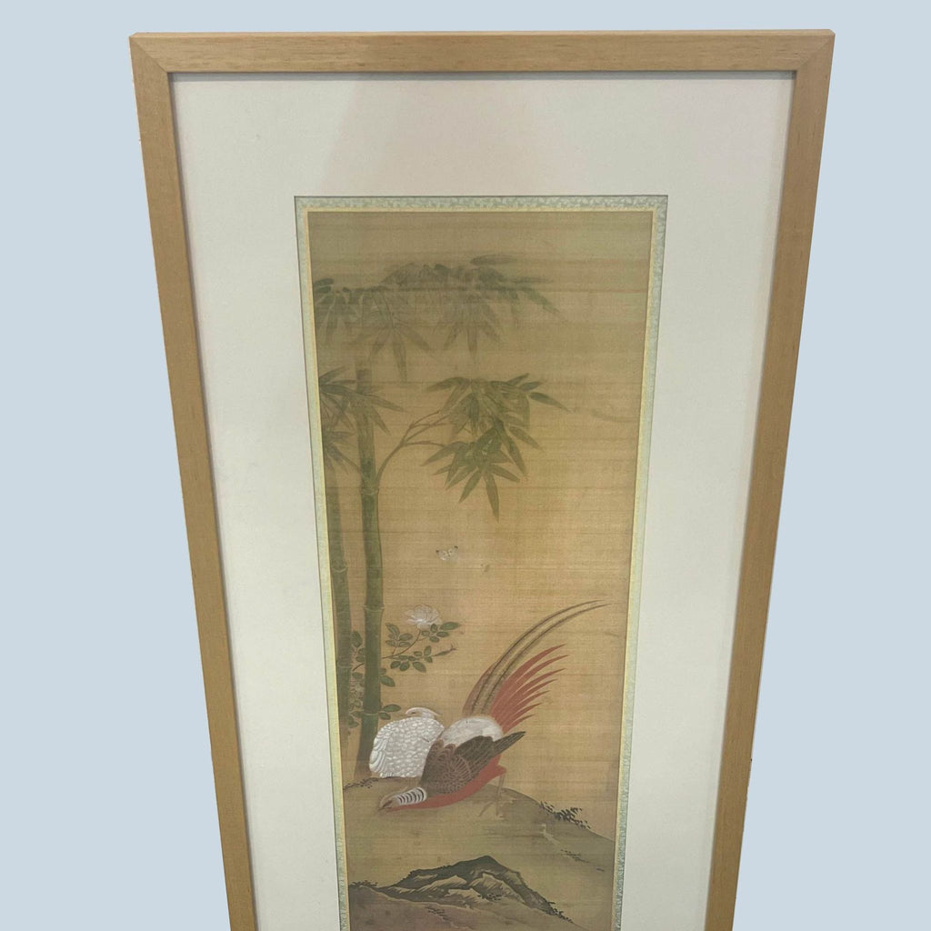Framed Japanese Bird in Nature Art Print