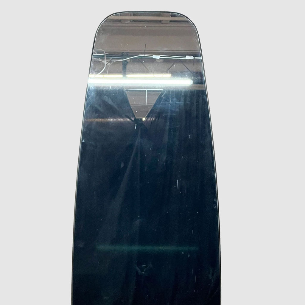 Streamlined Elroy Mirror from CB2, featuring a sleek walnut frame.  