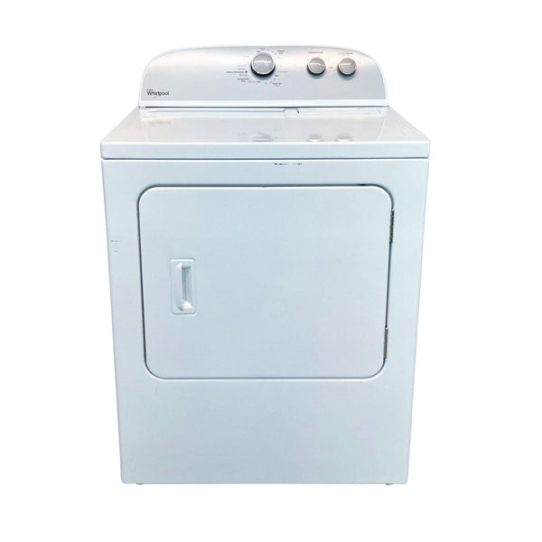 Whirlpool High-Efficiency Top-Load Washer, white, with spacious interior and multiple wash cycles.