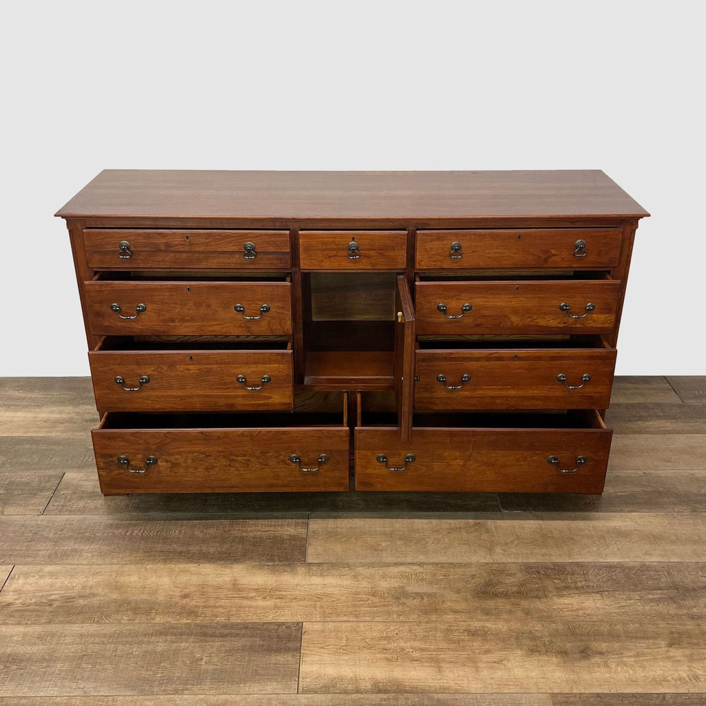 Vintage Lexington Bob Timberlake Cherry 9 Drawer Dresser with Mirror