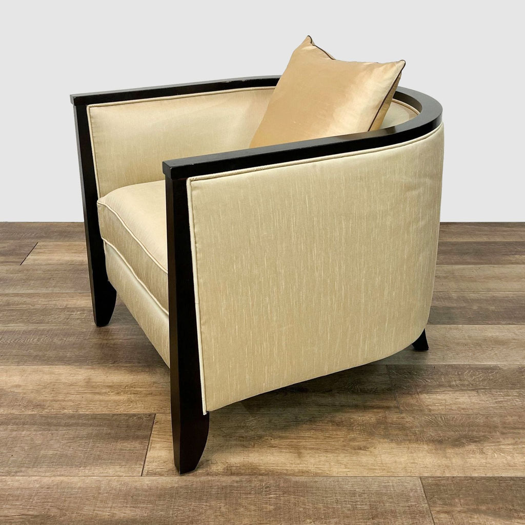 Contemporary Barrel Back Accent Chair