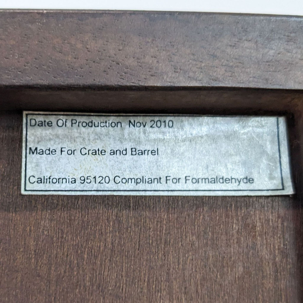 Crate & Barrel Steppe 5 Drawer Mid Century Style Dresser