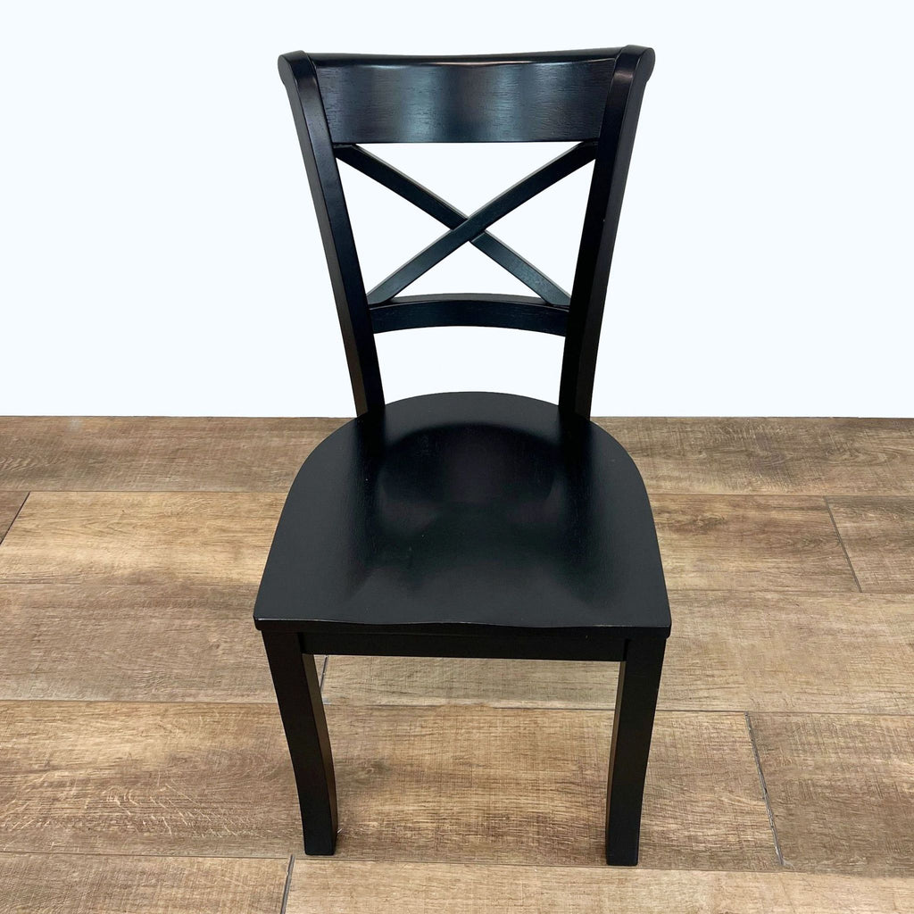 Crate & Barrel Vintner X Back Farmhouse Style Black Chair