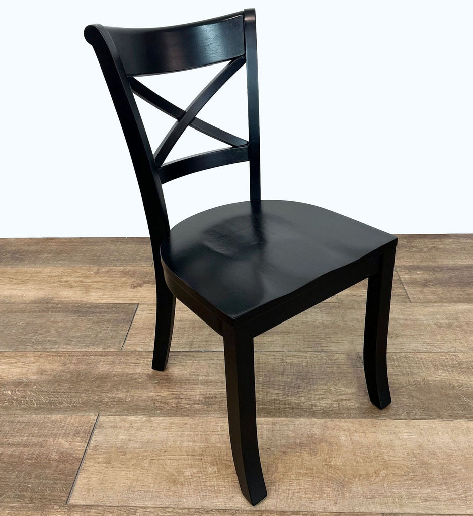 Crate & Barrel Vintner X Back Farmhouse Style Black Chair