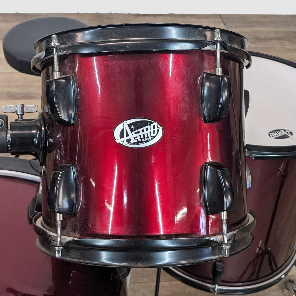 Astro Drums 5-Piece Full Drum Kit - Wine Red Finish