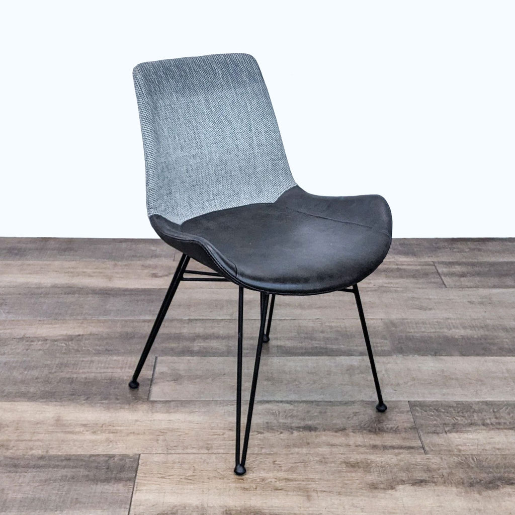 Euro Style Modern Alisa Leather and Fabric Side Chair