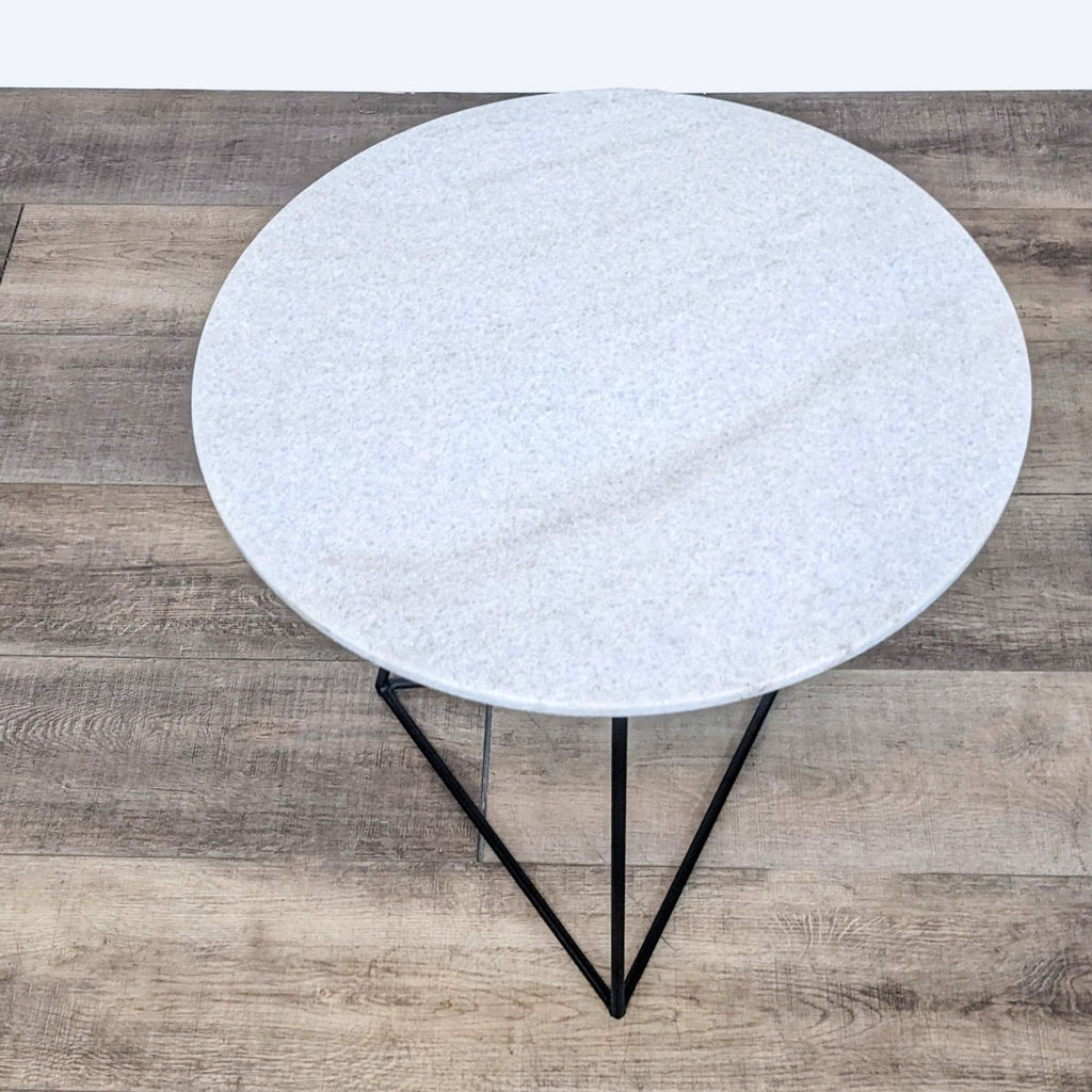World Market Marble and Metal Accent Table
