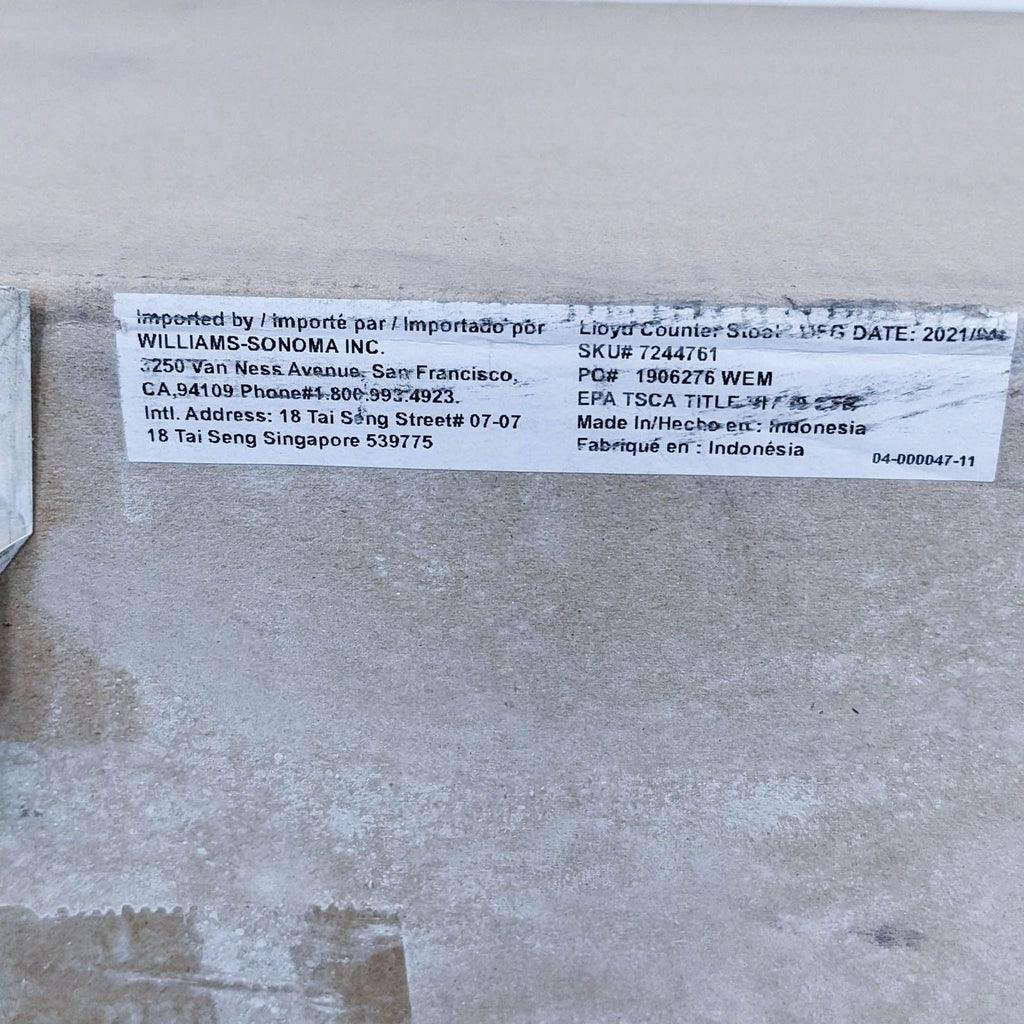 a close up of a piece of concrete with labels on it.