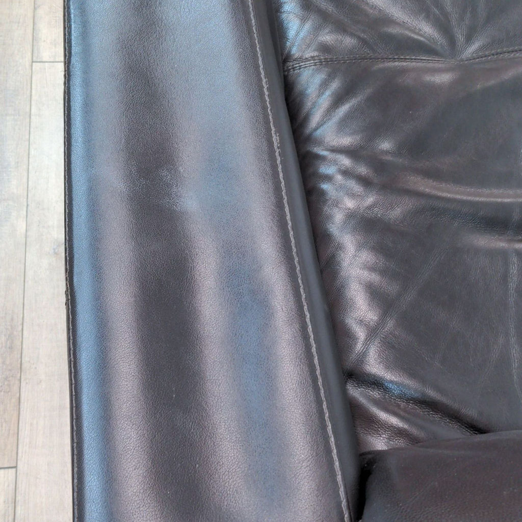 Classic L-Shaped Leather Sectional Sofa With Adjustable Headrests in Rich Chocolate Brown