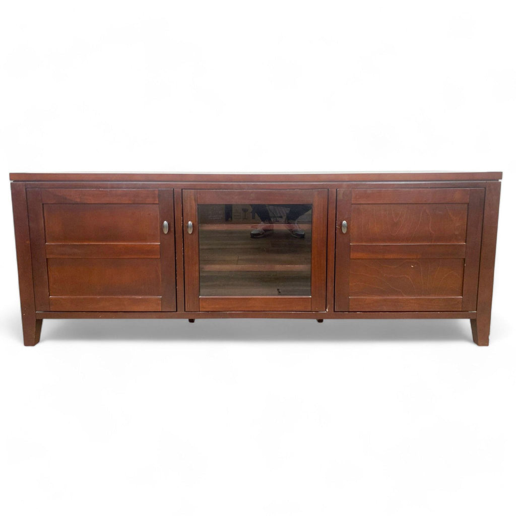 a mid century walnut sideboard