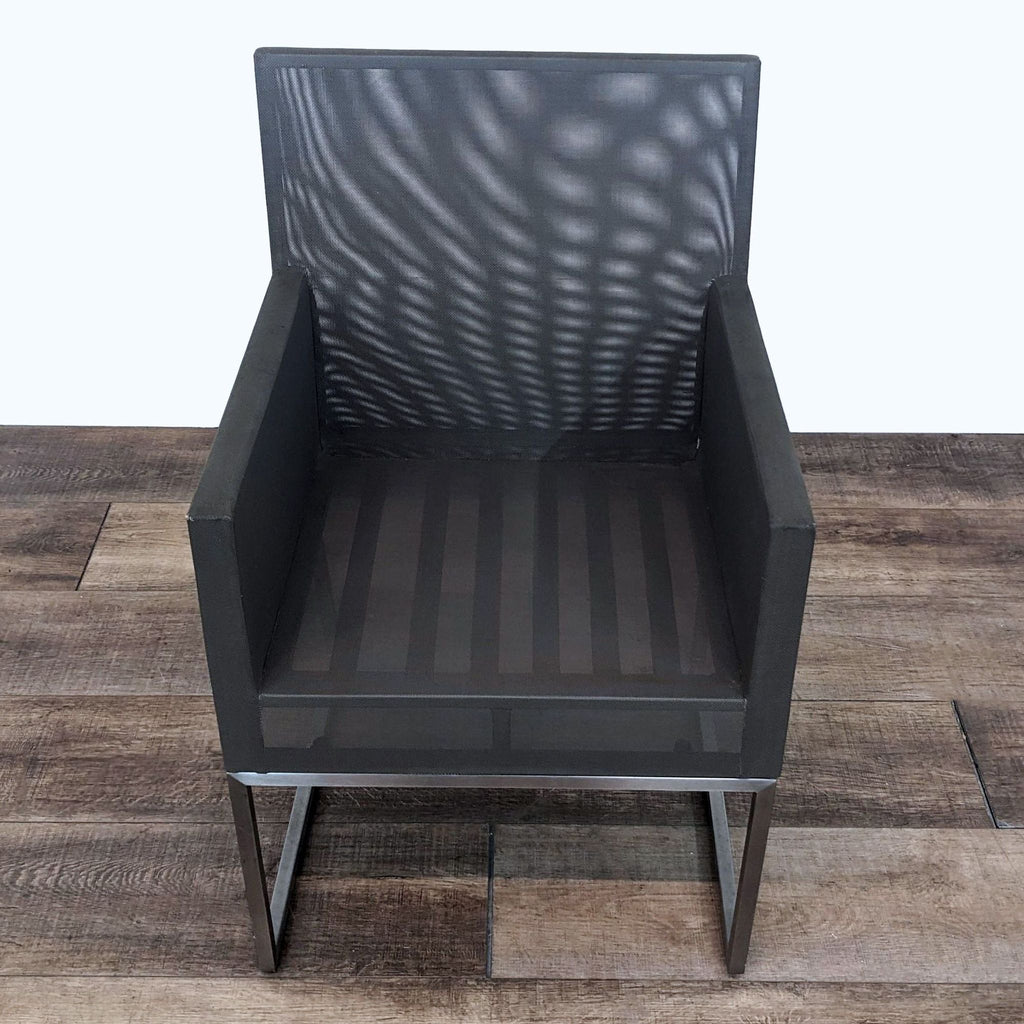 Crate And Barrel Dune Modern Black Outdoor Dining Chair